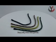 Bekijk Kleding 10cm Lange Touw Aangepaste Trekkoord Druipende Glanzende Siliconen Aan Beide Einden Demo