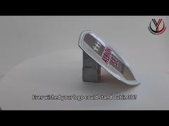 Van dichterbij bekeken: ronde Nike-logo TPU 3M reflecterende labels in reliëf voor joggingbroeken