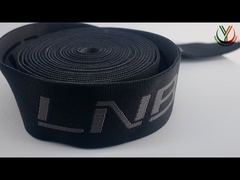 Introduceer brede dubbelzijdige logo jacquard elastische band voor kleding, op maat 40mm voor u
