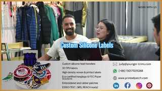 Aangepaste siliconen hangerluslabels voor kleding