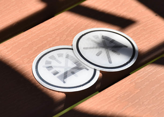 Silicone Rubber Steun, Gedrukt met een Zwart Weerspiegelend Embleem, voor Kleding