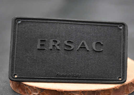 Keperstof Geweven die de Overdrachtetiketten van de Stoffenhitte met Gedrukte Siliconeemblemen worden aangepast