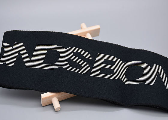 Tweezijdig 100%-Katoenen Elastiekje Gedrukt Silicone Logo For Garments