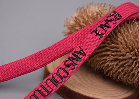 Douane 11mm Embleem van het Kledingstukken het Polyester Gevlechte Kabel Gedrukte Cirkel Glanzende Silicone