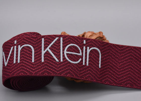 30mm Gedrukt Kledingstukelastiekje met Silicone Glanzend Embleem