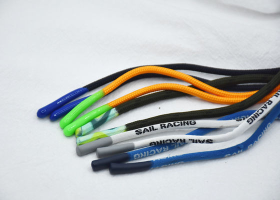 SGS 3mm 4mm 5mm het Koord van Polyesterdrawstring met het Beëindigenuiteinden van de Siliconekogel