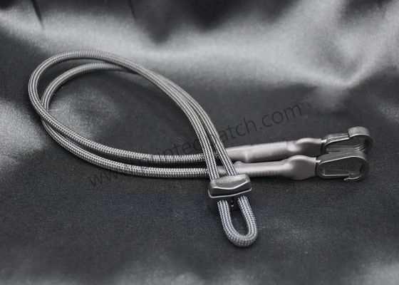 Grey Matte-OEM Koord van Drawstring van de Metaalgesp het Elastische voor Sweatpants
